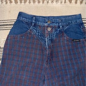 Vintage Rockies, Size 27, denim and plaid design